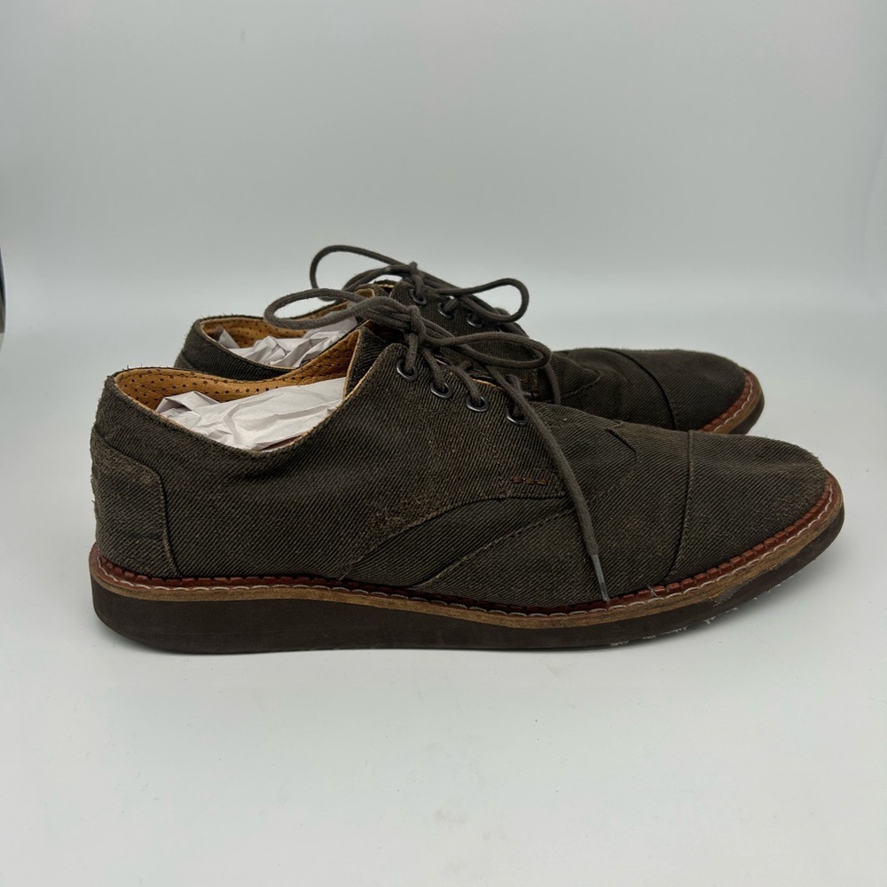 Tom's Oxford Wing Tip Lace Up Canvas Shoe